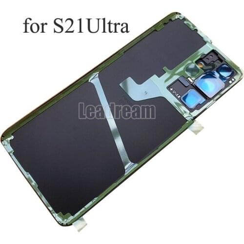 10PCS Original Back Glass Rear Cover Battery Door With Adhesive for Samsung Galaxy S21 Plus S21 Ultra with Camera lens