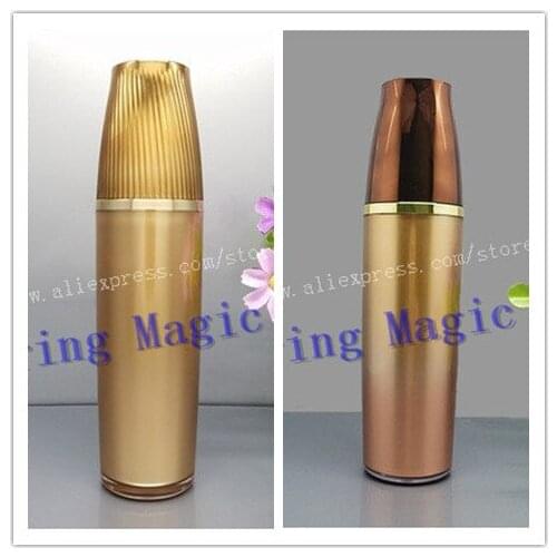 120ml Gold Acrylic Lotion bottle For press pump or sprayer cosmetic container Eye cream Bottles,Empty plastic cosmetic bottle