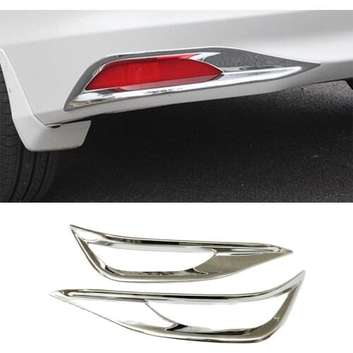 2014 2015 2016 Accessories Chrome Car Rear Fog Lampshade Cover Trim Car Styling ABS for Honda City Sedan Chromium Styling