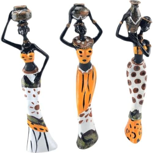 3pcs/lot 6*5*20cm african woman people ornaments home decoration accessories craft Statue BR126