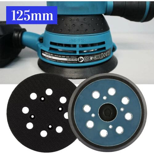 5 Inch 8 Holes 125mm Hook Loop Sanding Backing Pad Electric Makita Orbital Sander Disk Discs Porter Cable Backup Stick On Pad