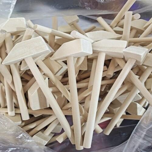 5PCS Wood Mallets Mini Wooden Hammer Seafood Lobster Crab Leather Crafts Jewelry Crafts Balls Toy Pounder Replacement Wood Tools