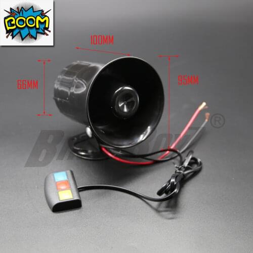 12V Auto Moto 3 Tone Siren Loud Car Horn Loudspeaker Ambulance Car Alarm Sound Speakers