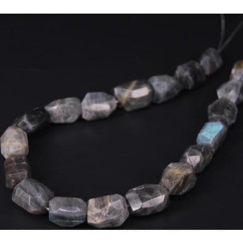 15.5"/strand Faceted Labradorite Cut Nugget Loose Beads,Freeform Natural Flash Gems Stone Nugget Pendant Necklace Jewelry Making