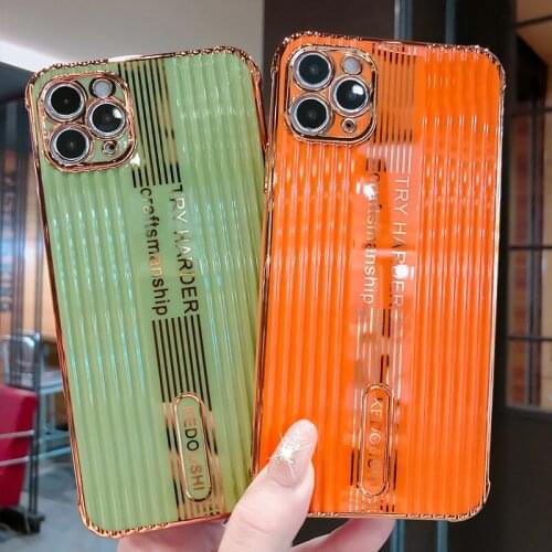 Luxury Plating Trunk Silicone Phone Case For iPhone 12 11 Pro Max XSmax XR X 8 7 6 Plus Ultra-thin Protection Cover