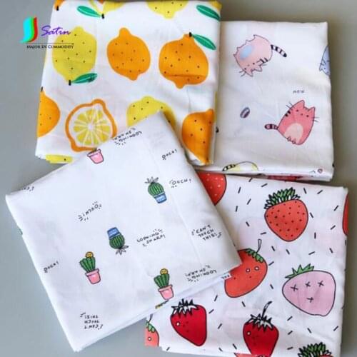 Cotton Silk Pure Rayon Fabric Cotton Dress Floral Cloth Baby DIY Clothing Fabrics Breathable And Comfortable Fashion A0050A