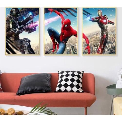 Anime Marvel Avengers Superhero Posters Prints Iron Man Canvas Painting Wall Art Disney Picture Boy Gift Bedroom Home Decoration