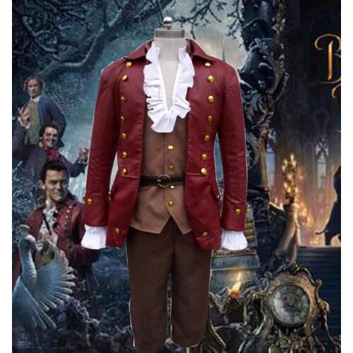 Anime Party Halloween Carnival Costume Beauty and the Beast Gaston Costumes Movie Cosplay uniform