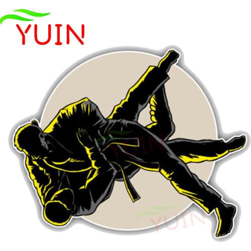 Personality Outline Judo Fight Trick Car Sticker Fashion Motorcycle Auto Accessories Bumper Decoration Waterproof Decal 13*10cm