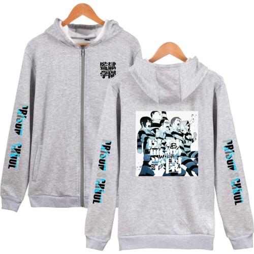 Prison School spring hot sale zipper trend design hoodie all-match long-sleeved hoodie sweatshirt casual all-match zipper jacket