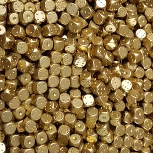 Copper Dice 11 13 15 16 20mm Brass Dice Home Decoration Artware Props Bar Supplies Game Tool Copperware Metal Dice