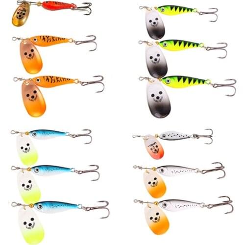 U2JB 8cm 8.5cm 9cm 11g 15g 20g Rotating Metal Spinner Fishing Lure Artificial Bait