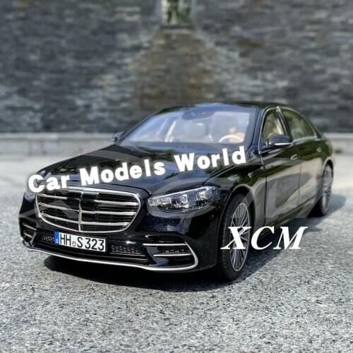 Diecast Car Model for Norev S-Class A M G-Line 2021 (Black with Beige Interior) 1:18 + SMALL GIFT