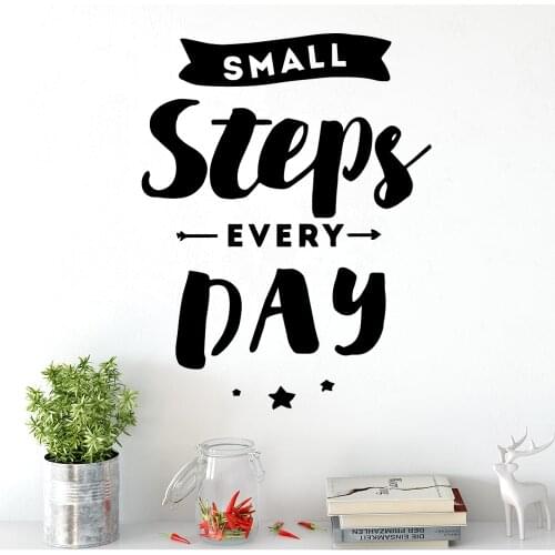 Diy steps day Wall Art Decal Wall Stickers Pvc Material Kids Room Nature Decor Art Decor Wallpaper adesivo de parede