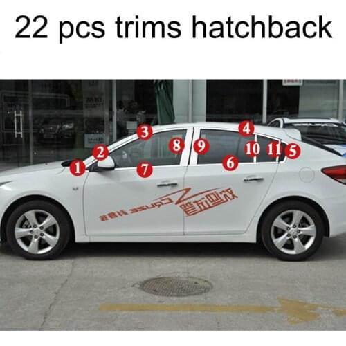 Stainless steel car window trims for chevrolet cruze 2008 2009 2010 2011 2012 2013 2014 2015 2016 Lacetti Premiere