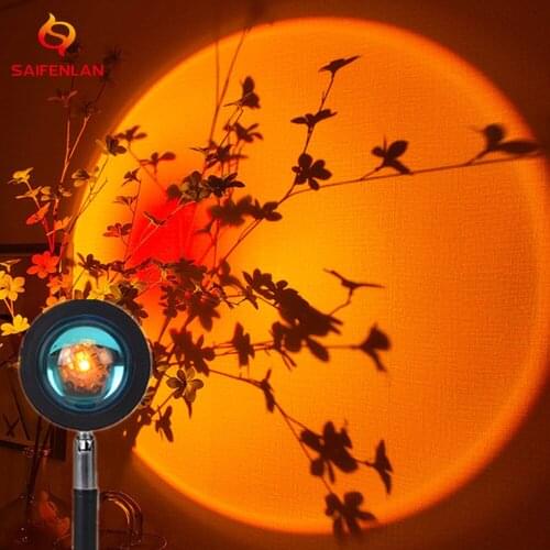 Sunset Projection Night Lights Live Broadcast Background Light Galaxy Projector Atmosphere Rainbow Lamp Decoration For Bedroom