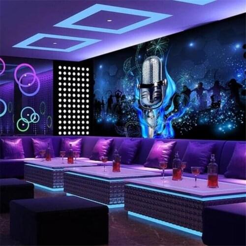 Beibehang Wallpaper custom large-scale trend colorful bar KTV background wall personalized decorative painting papel de parede