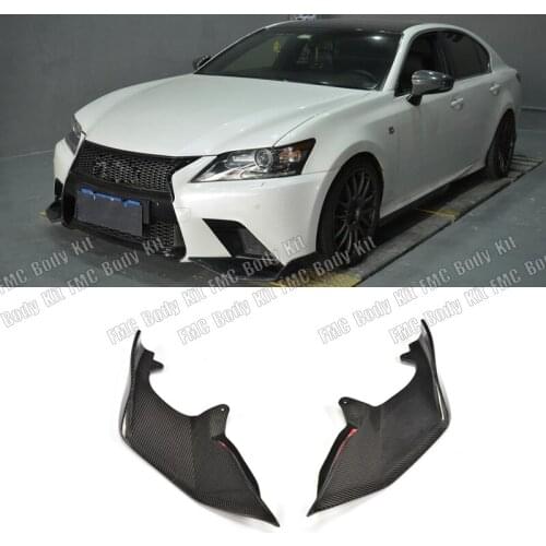 Carbon Fiber Front Bumper Lip Spoiler Splitters Winglets Flaps Cupwings For Lexus GS GS350 GS450h 2012 2013 2014 2015