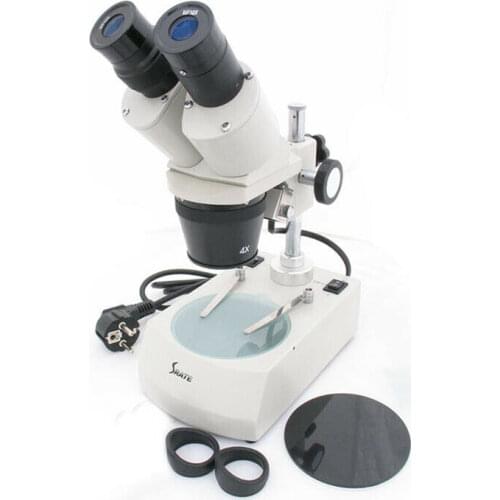 30X 60X Industrial Soldering Stereo Binocular Microscope WF15X Eyepiece Top Bottom Illumination