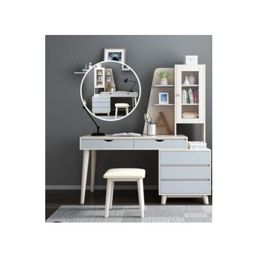 Simple modern dressing table Nordic computer desk bookcase bookcase makeup table combination dresser