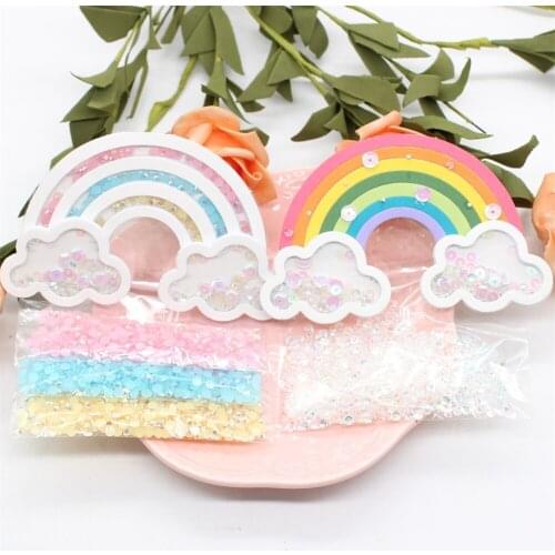 Rainbow Shaker Bag Topper Metal Cutting Dies Stencils for DIY Scrapbooking Decorative Embossing DIY Paper Cards