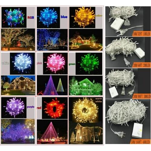 LED Curtain Low Voltage String Lights Holiday New Year Christmas Wedding Party Decoration Copper Wire Lamp US/AU/EU/UK