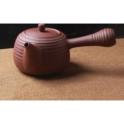 Raw ore old rock mud teapot pure manual side handle tea pot carbon stove teapot electric pottery stove iron mud pottery pot