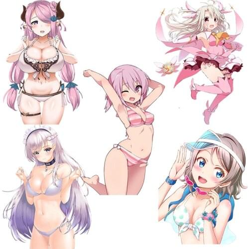 Three Ratels CDM365 sexy Bikini Girl Anime Car Sticker For Motorcycle Luggage Laptop Refrigerator Skateboard Bike wall sticker