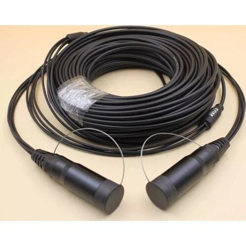 TPU Material LC/UPC-LC/UPC Gigabit 6 Cores Multimode OM1 62.5/125 50M/100M/200M 6 Fibers Armored Optic Patch Cord Jumper Cable