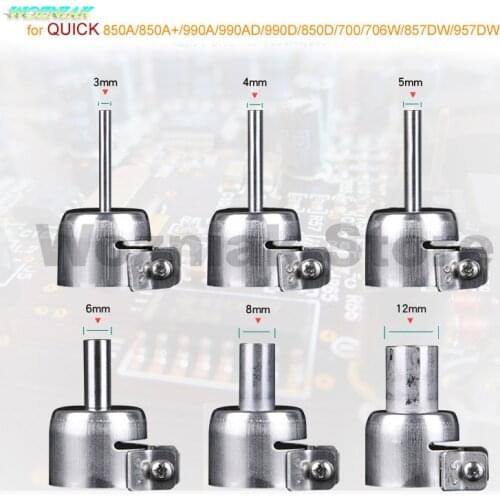 Wozniak for QUICK 857 850A 850A+ 990A 990AD 990D 850D 700 706W 857DW 957DW Universal Hot Air Gun Nozzle Tools Set Kit