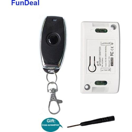 433MHz Universal AC 110V 220V 10A Relay Wireless RF Smart Remote Control Switch Receiver + Transmitter 433 Mhz Remote Controller