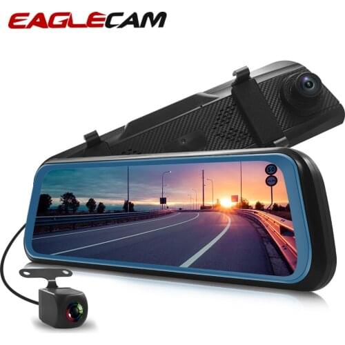 Rear View Dash Camera 10'' IPS Touch Screen FHD 1080P Car DVR Dual Lens Parking Monitor Mirror Camera Dvr L1023 Driving Recorder