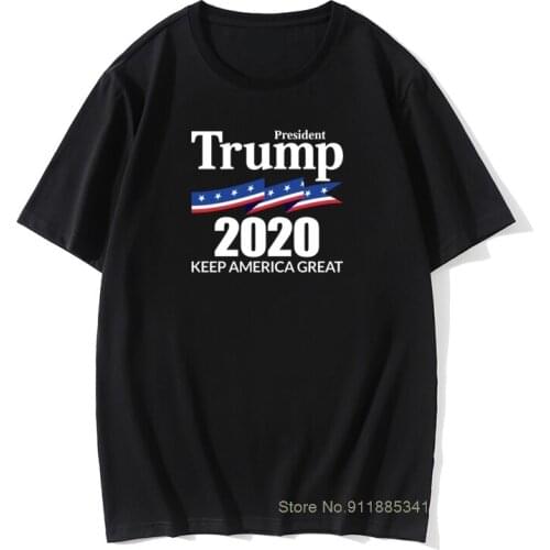President Trump 2020 Keep America Great Funny Men T Shirt Short Sleeve Black 100% Cotton T Shirt Graphic Tees Fathers Day