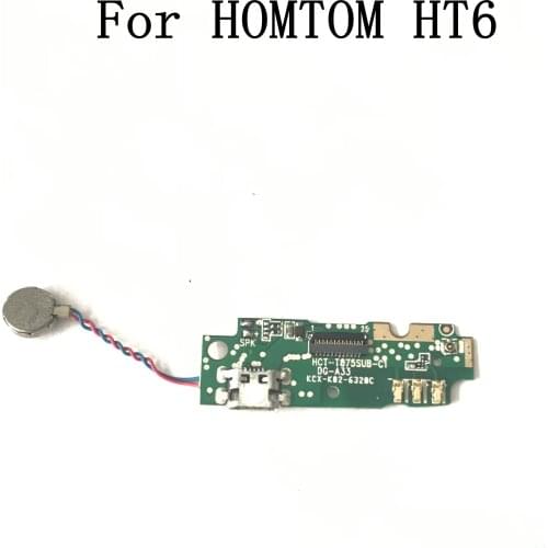 HOMTOM HT6 USB Plug Charge Board + Vibration Motor For HOMTOM HT6 Repair Fixing Part Replacement
