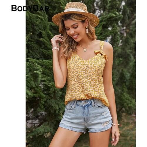 2021 Backless Women Beach Summer Tank Top Print Sleeveless Sling Vests For Ladies Casual T Shirt Tops Femme Tops mujer Crop Tee