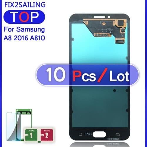 For Samsung Galaxy A8 2016 A8100 A810 AMOLED LCD Display A810 100% Tested Working Touch Screen Digitizer Assembly
