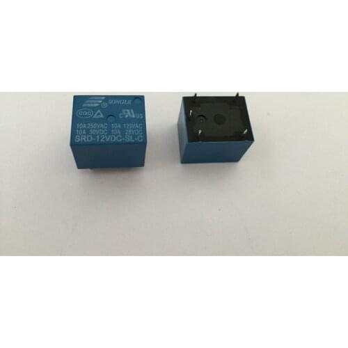 100PCS/lot 12V DC SONGLE Power Relay T73-12V SRD-12VDC-SL-C PCB Type In stock