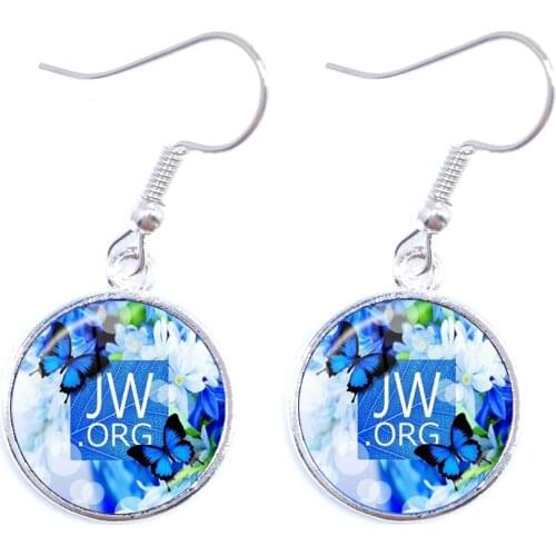 2020 New Arrival JW.ORG Drop Earrings Steampunk Jehovahs Witnesses Photo 16mm Glass Cabochon Earrings Jewelry For Women Gift