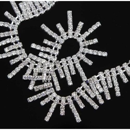 5Yards Crystal Brass Rhinestone Trim Strass Chains Rhinestones Cup Chains Banding Ribbon