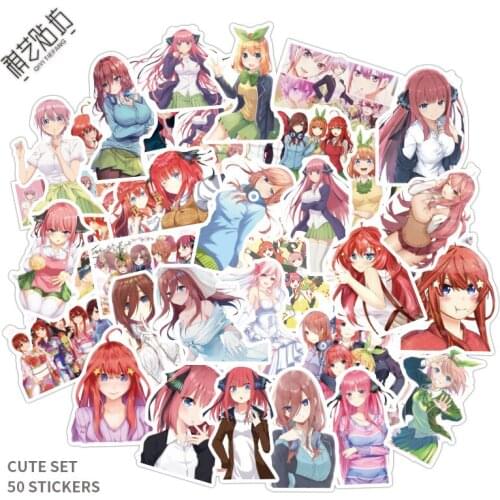 50PCS Anime The Quintessential Quintuplets Stickers Model Cosplay Prop Home suitcase Bag notebook gifts Stickers