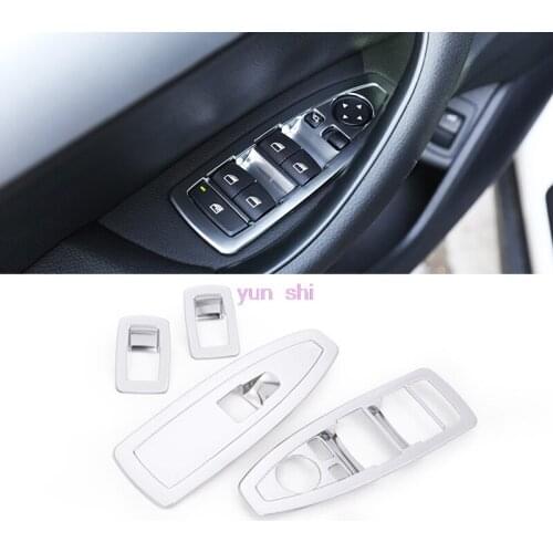 ABS chrome/carbon fiber style Car Window Glasses Lifter Button Decoration Sticker Switch Cover For BMW X2 F39 2018+ accessories
