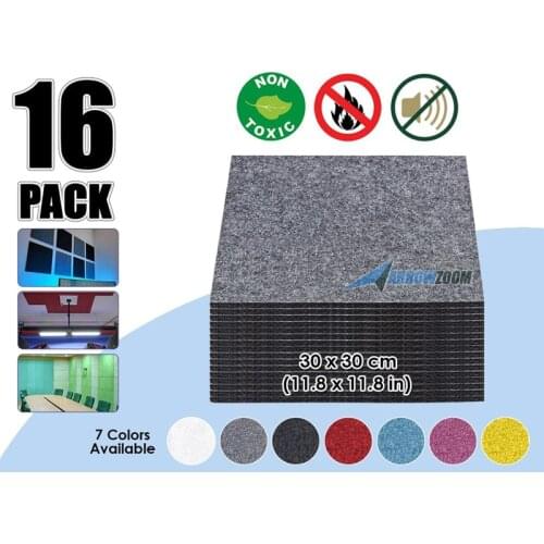 Arrowzoom Sound Deadening Acoustic Polyester Fabric Studio Wall Panels 12" x 12" AZ1093