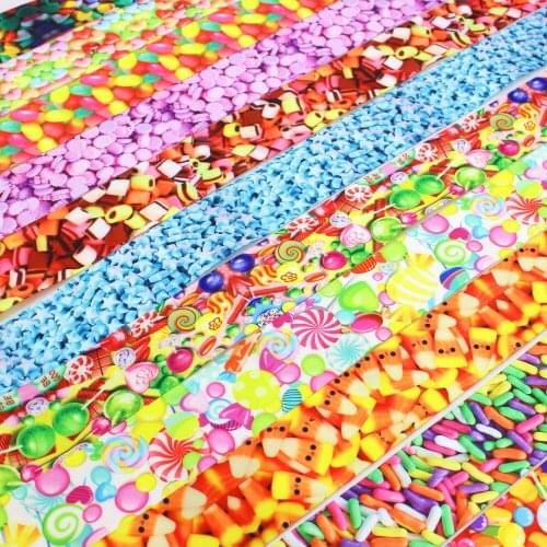 1632324 , 38MM 12 style candy Series Printed satin ribbon, DIY handmadeHair accessories Material wedding gift wrap