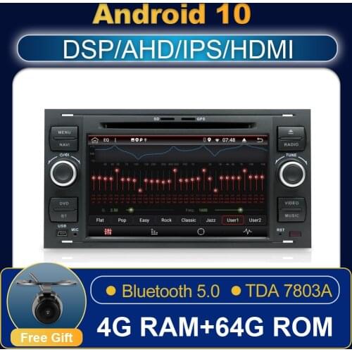 Bosion Android 10 Car DVD 2 Din car stereo for Ford Mondeo C-max focus galaxy S-max fusion ranger Multimedia Autoaudio DSP 4G64G