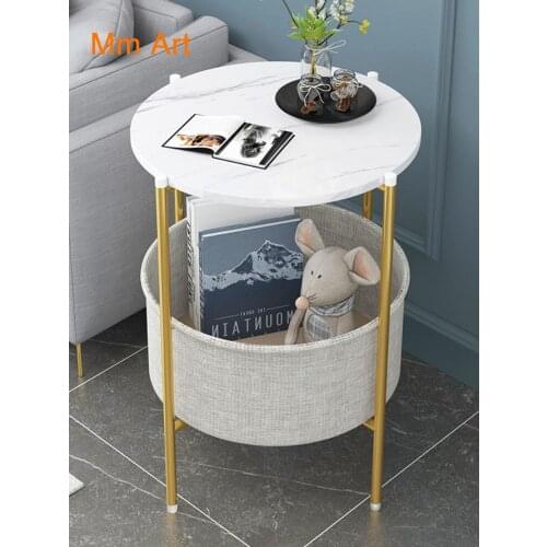 Side Table Living Room Furniture Modern Luxury Marble Wrought Iron Coffee Table Hotel Restaurant Console Table For Hallway