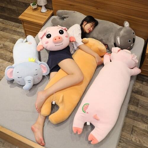 80-120cm Big Soft Animal Cartoon Pillow Cute Shiba Inu Elephant Pig Koala Plush Toys Kids Girls Bed Cushion Birthyday Xmas Gift