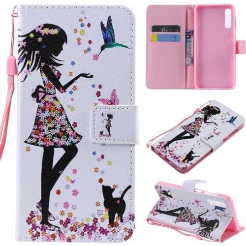 For Samsung Galaxy A750 A3 A5 j3 j5 j7 j1 2016 S5 S6 S7 Edge S8 S10 Plus S20 Fe Ultra Patterned Phone Case Cute Flip Cover V06F