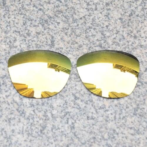 E.O.S Polarized Enhanced Replacement Lenses for Oakley Frogskins Sunglasses - 24K Gold Polarized Mirror