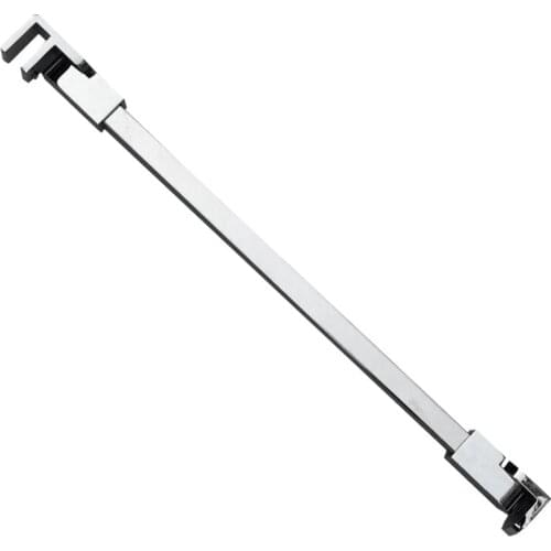 Chrome Frameless Shower Door Fixed Wall Panel Wall-To-Glass, Glass-To-Glass Support Bar Clamp for 1/4 Inch To 3/8 Inch 10Mm Thic