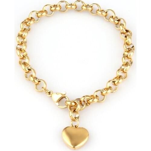 PUN multi-layer lady, tree of life, moon, bracelet, stainless steel couple heart, lock bracelet, punk, thick bracelet